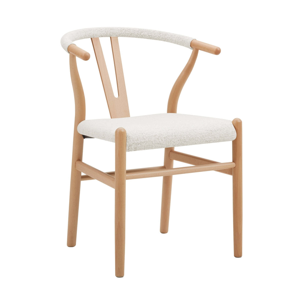 Jade Set of 2 Dining Chairs - Ivory Boucle — view 5