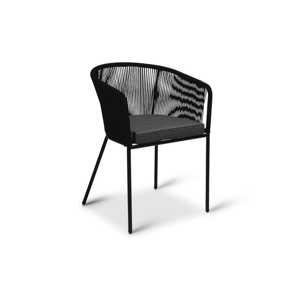 Lennox Table with 6 Black Hali Dining Chairs — view 5