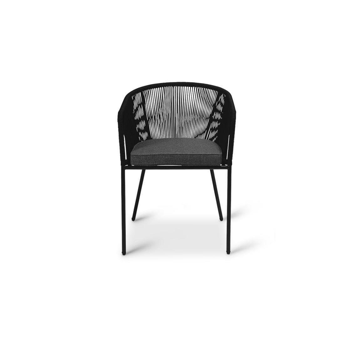 Lennox Table with 6 Black Hali Dining Chairs — view 6