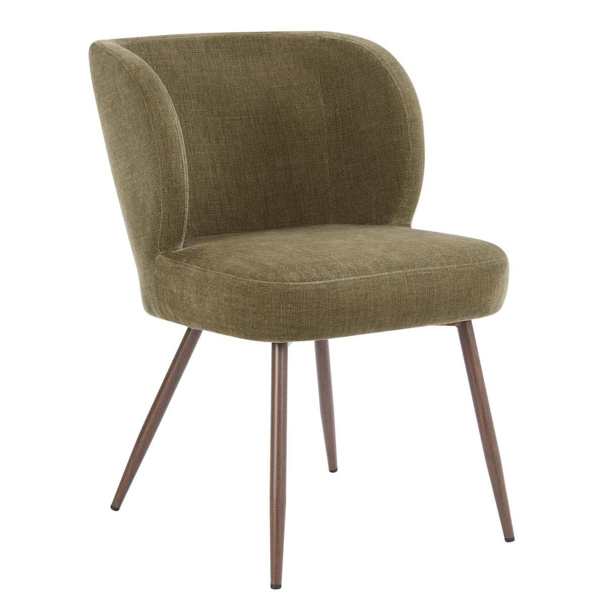 Mabel Set of 2 Dining Chairs - Chenille Olive — view 5