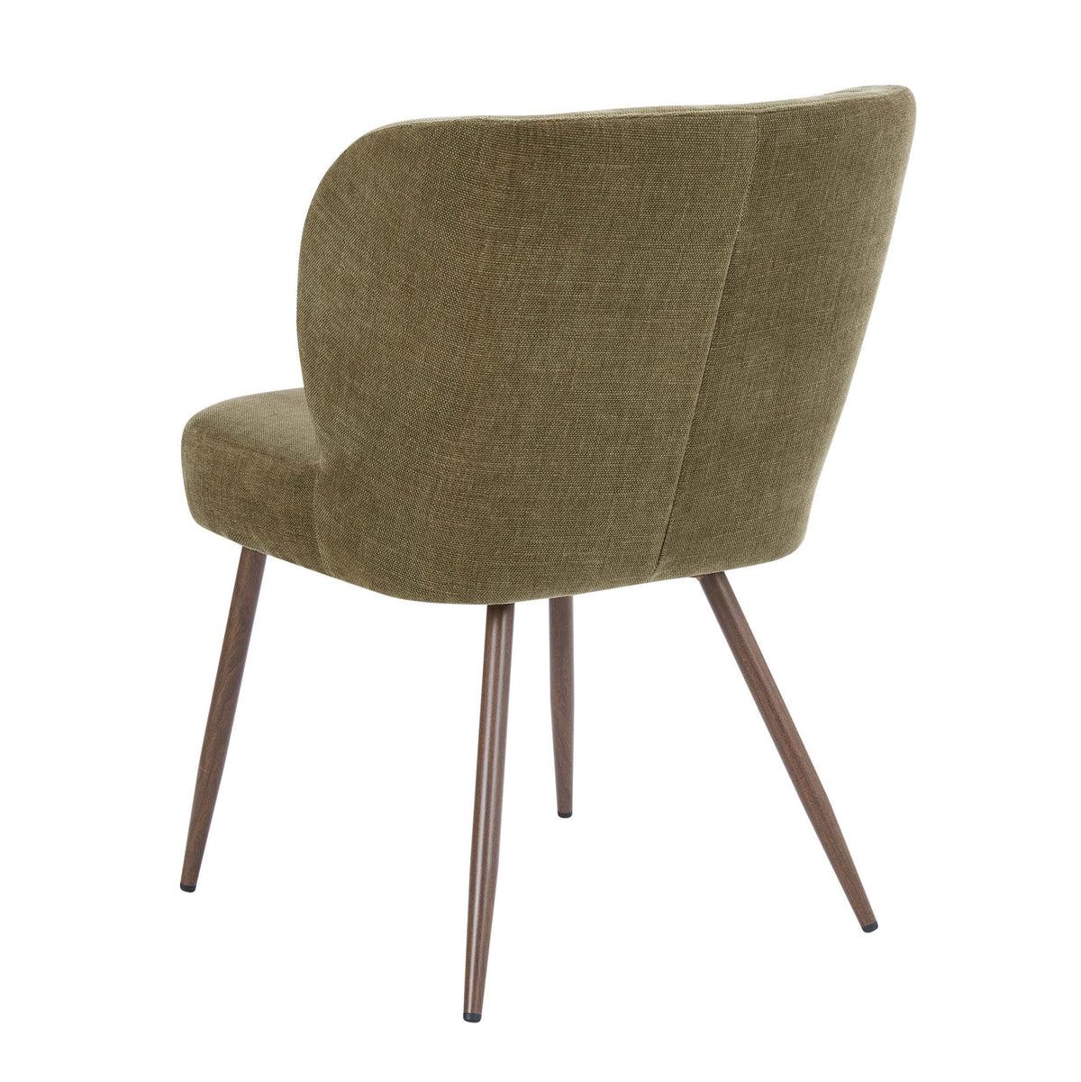 Mabel Set of 2 Dining Chairs - Chenille Olive — view 7