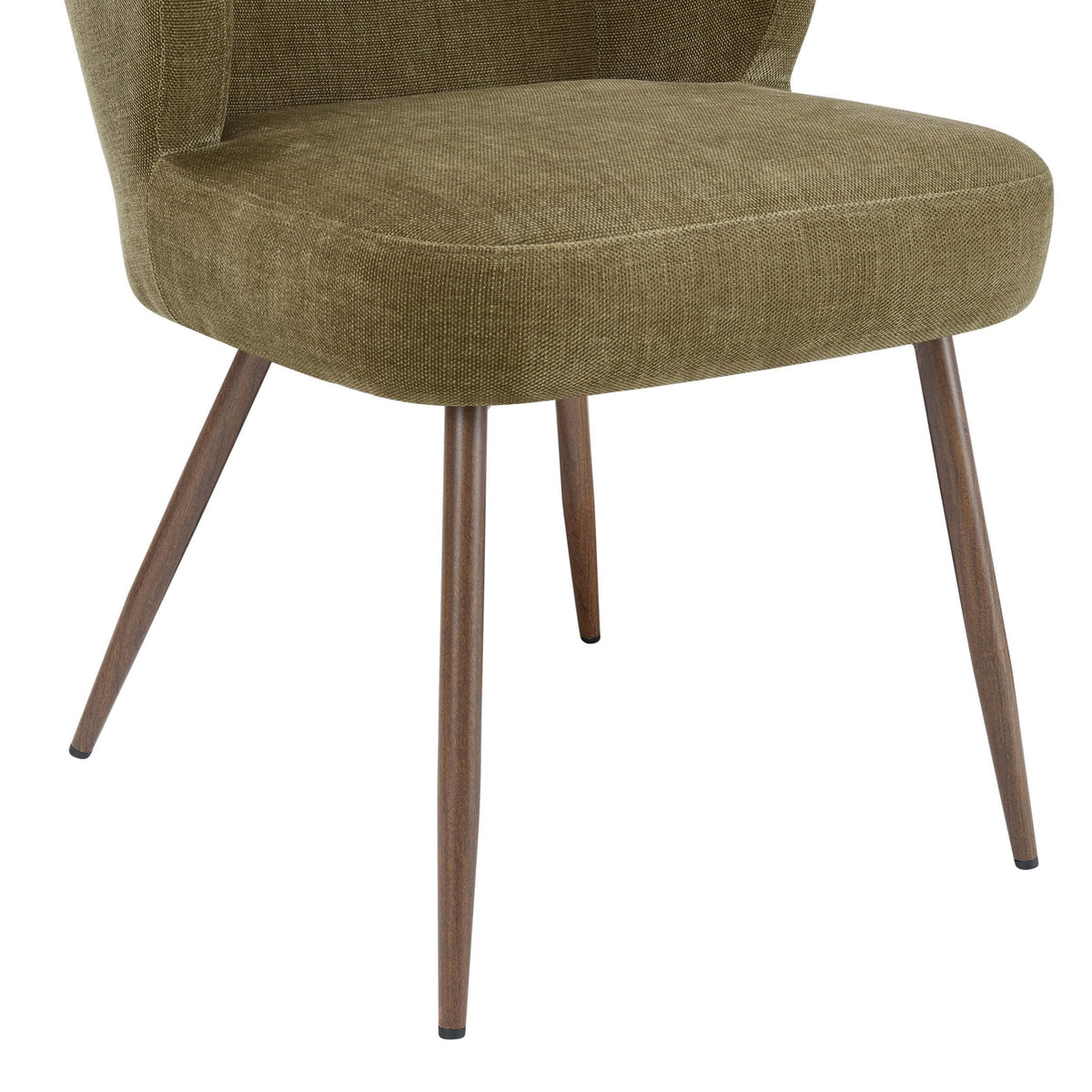 Mabel Set of 2 Dining Chairs - Chenille Olive — view 8