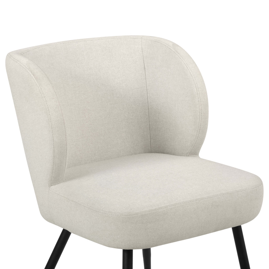 Mabel Set of 2 Dining Chairs - Linen Natural — view 7