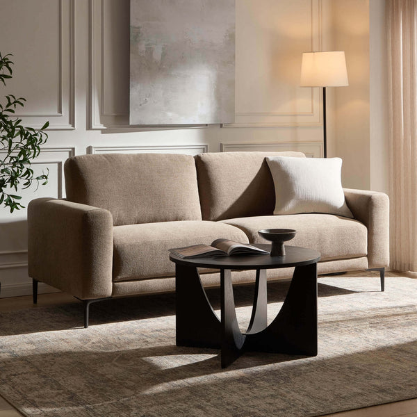 Malibu 3 Seater Sofa - Chenille Mushroom — sofa from 2nd Time Around