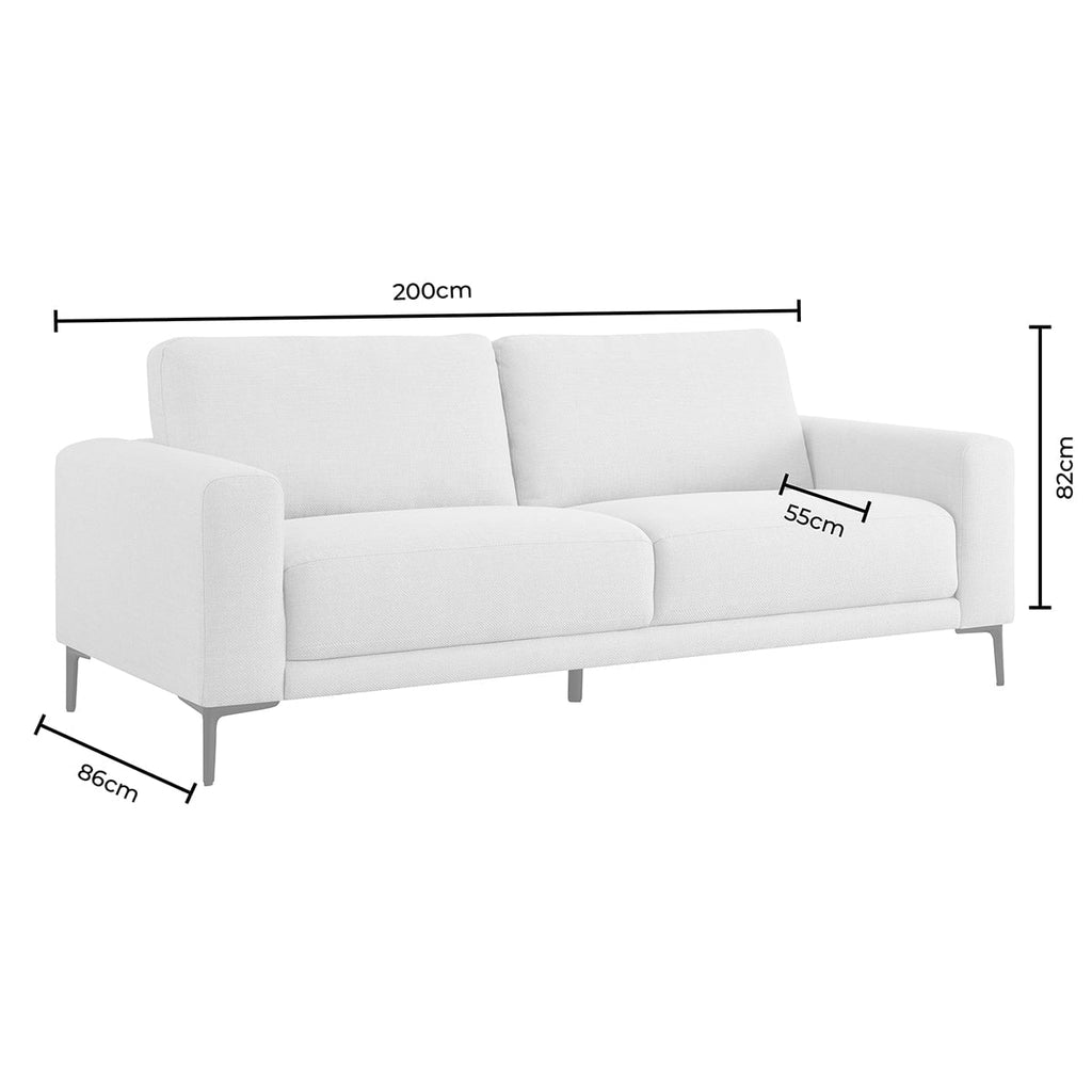 Malibu 3 Seater Sofa - Chenille Navy — view 7