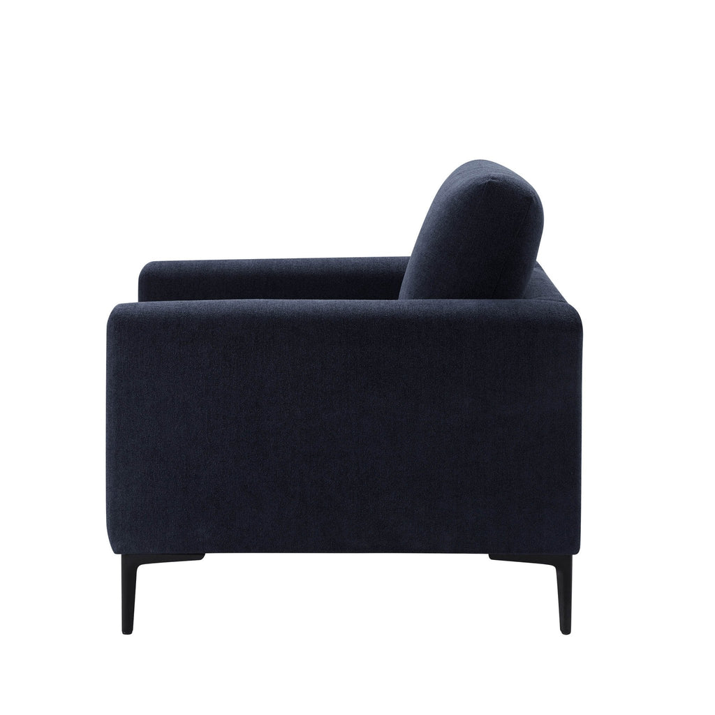 Malibu Armchair - Chenille Navy — view 5