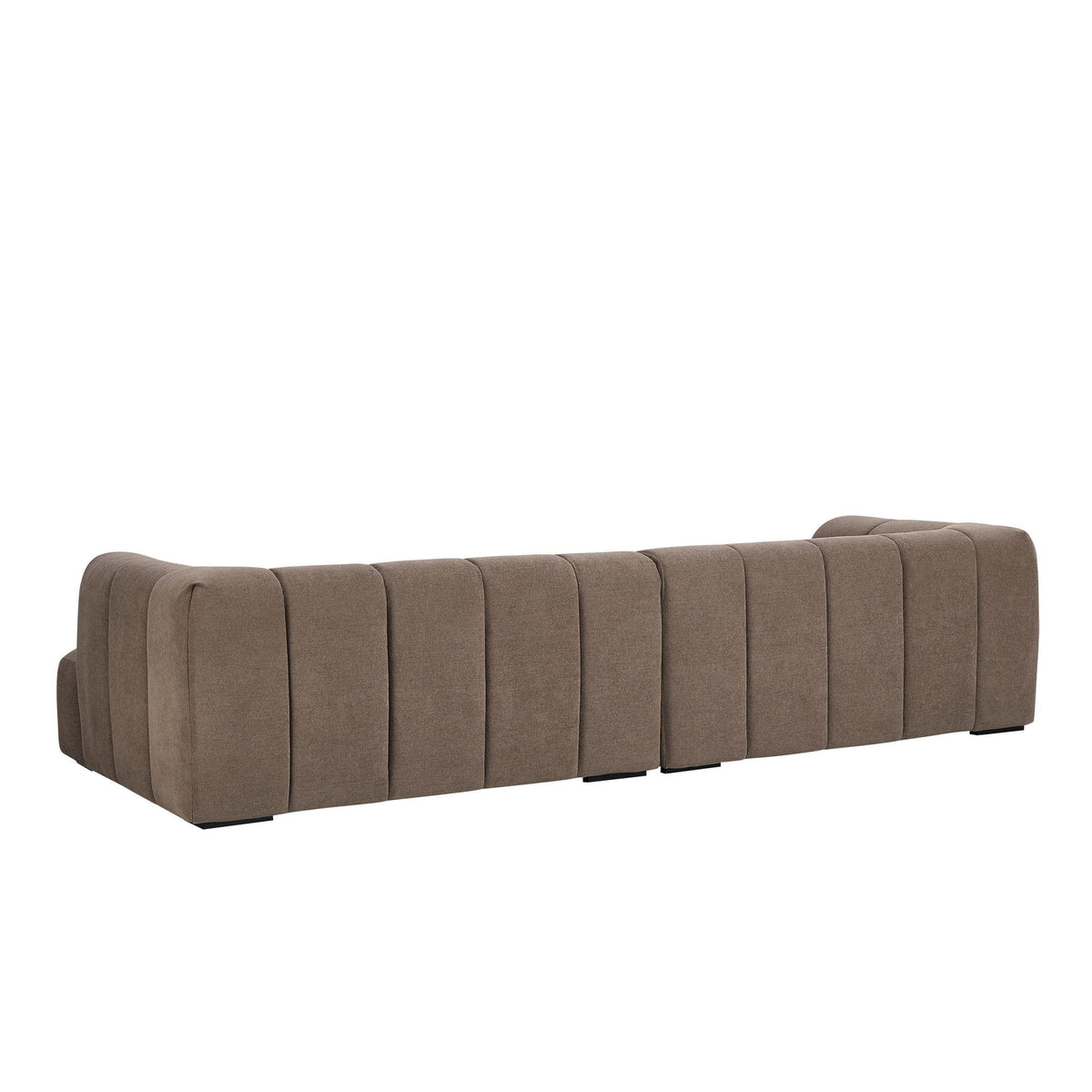 Manhattan Right Hand Chaise Sofa - Chenille Mushroom — view 5