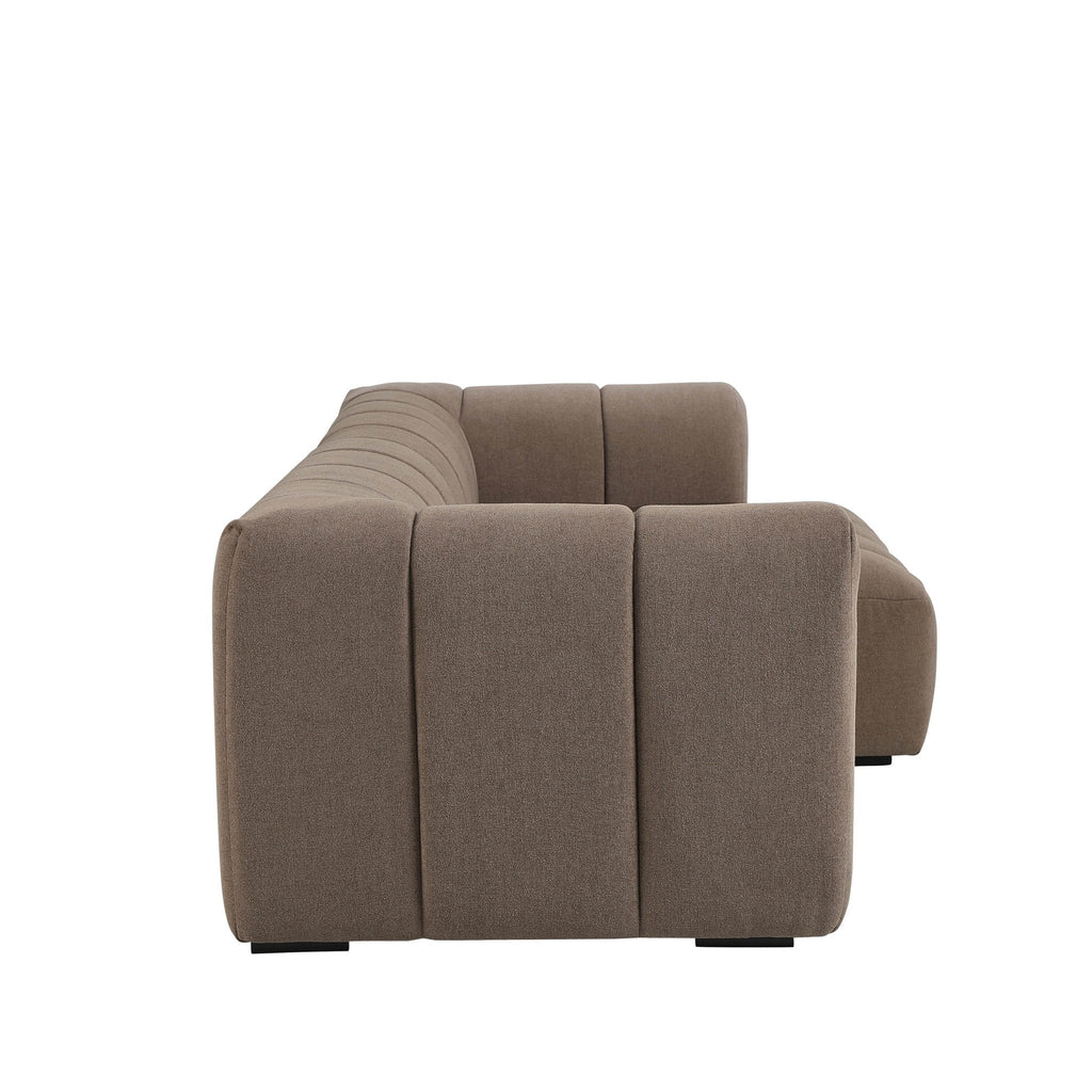Manhattan Right Hand Chaise Sofa - Chenille Mushroom — view 6