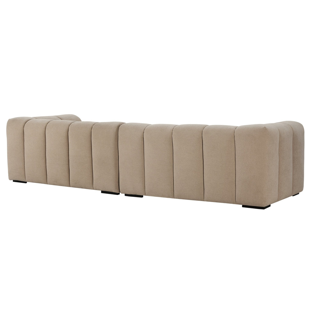 Manhattan Right Hand Chaise Sofa - Chenille Oatmeal — view 5