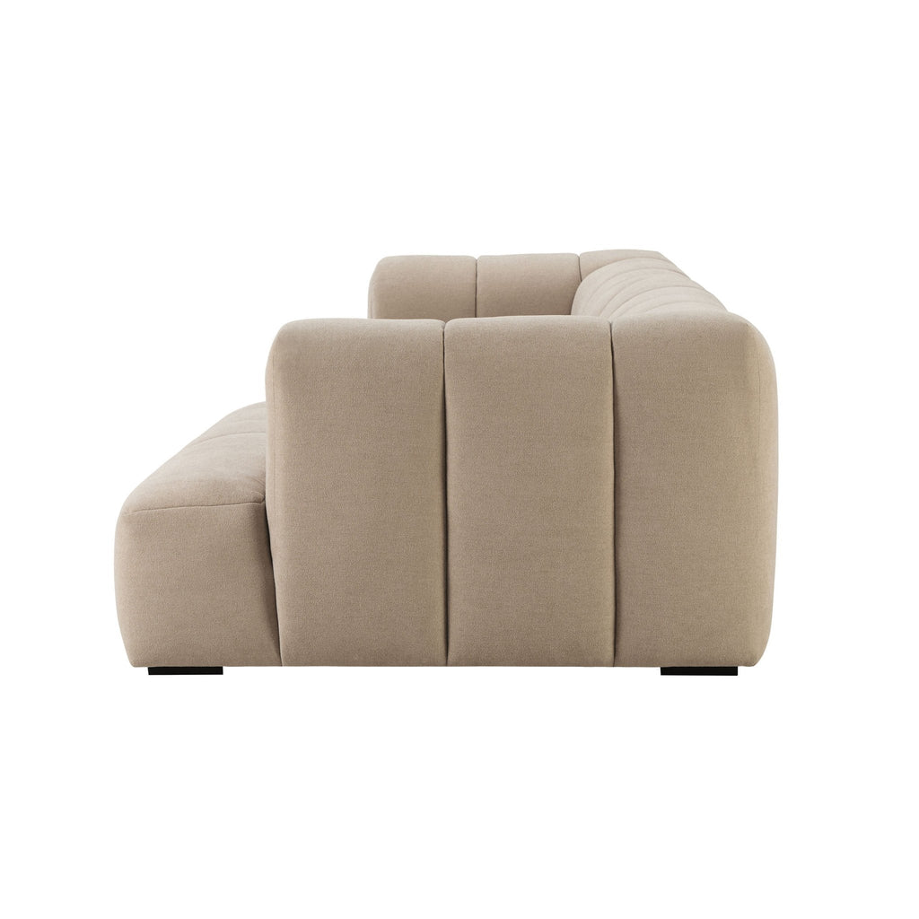 Manhattan Right Hand Chaise Sofa - Chenille Oatmeal — view 6