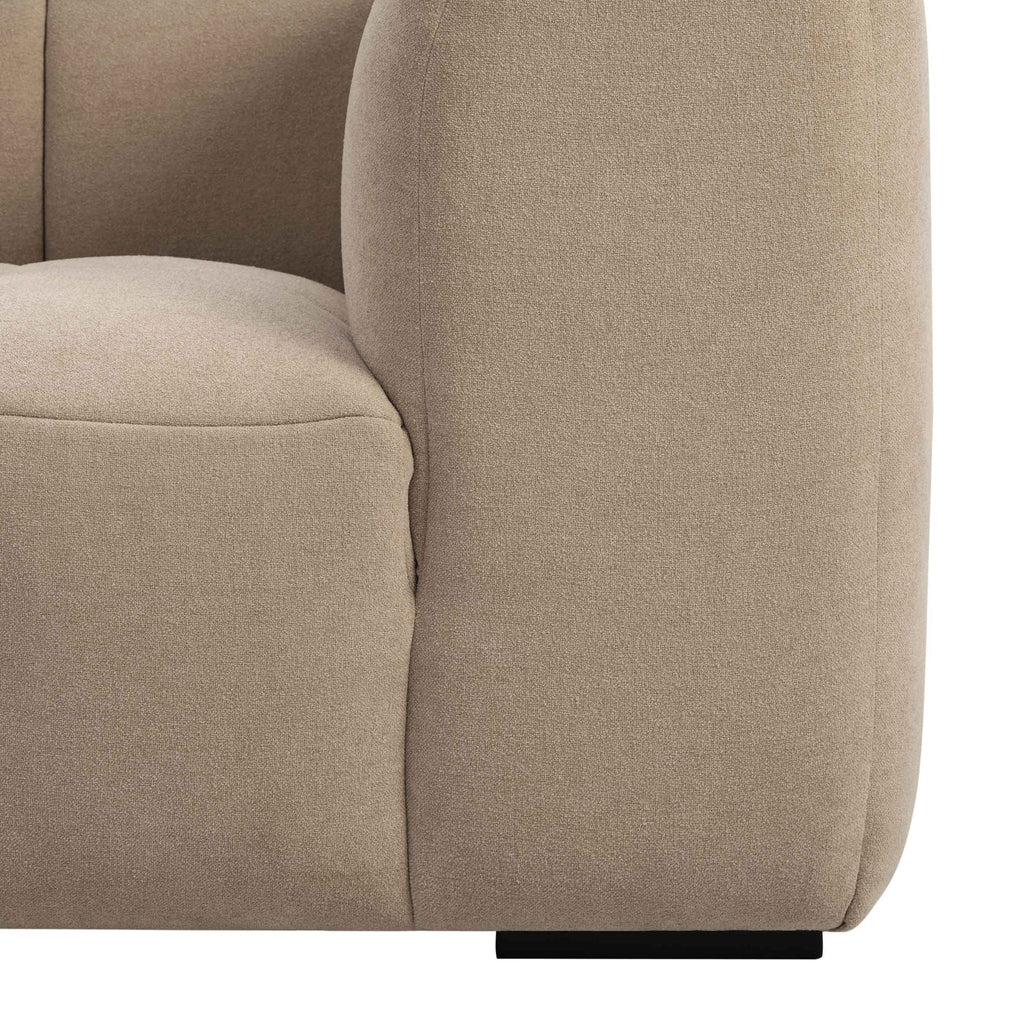 Manhattan Right Hand Chaise Sofa - Chenille Oatmeal — view 7