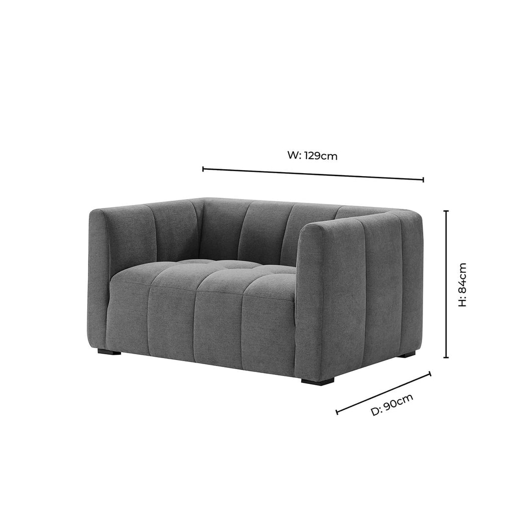 Manhattan Compact 2 Seater Sofa - Chenille Mushroom — view 8