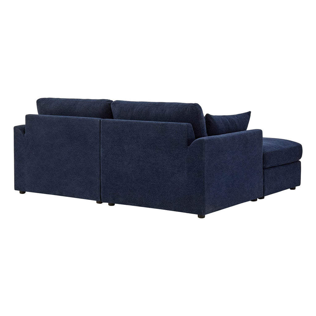 Miami Small Chaise Sofa - Chenille Navy — view 5