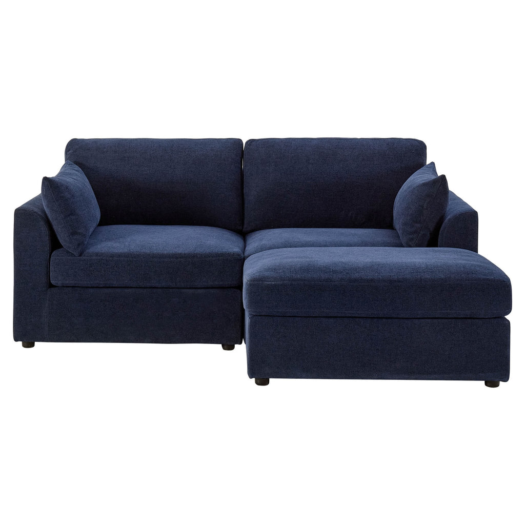 Miami Small Chaise Sofa - Chenille Navy — view 3