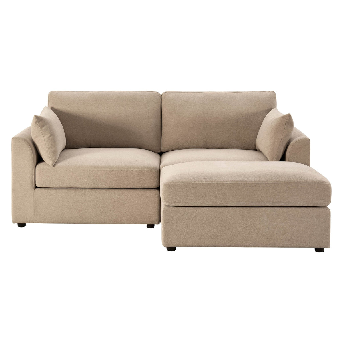 Miami Small Chaise Sofa - Chenille Oatmeal — view 4