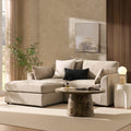 Miami Small Chaise Sofa - Chenille Oatmeal — corner sofa from 2nd Time Around