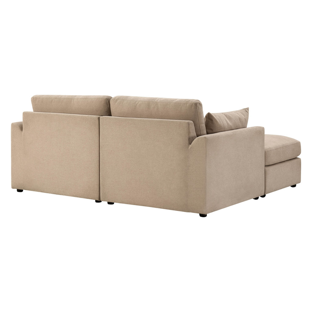 Miami Small Chaise Sofa - Chenille Oatmeal — view 5