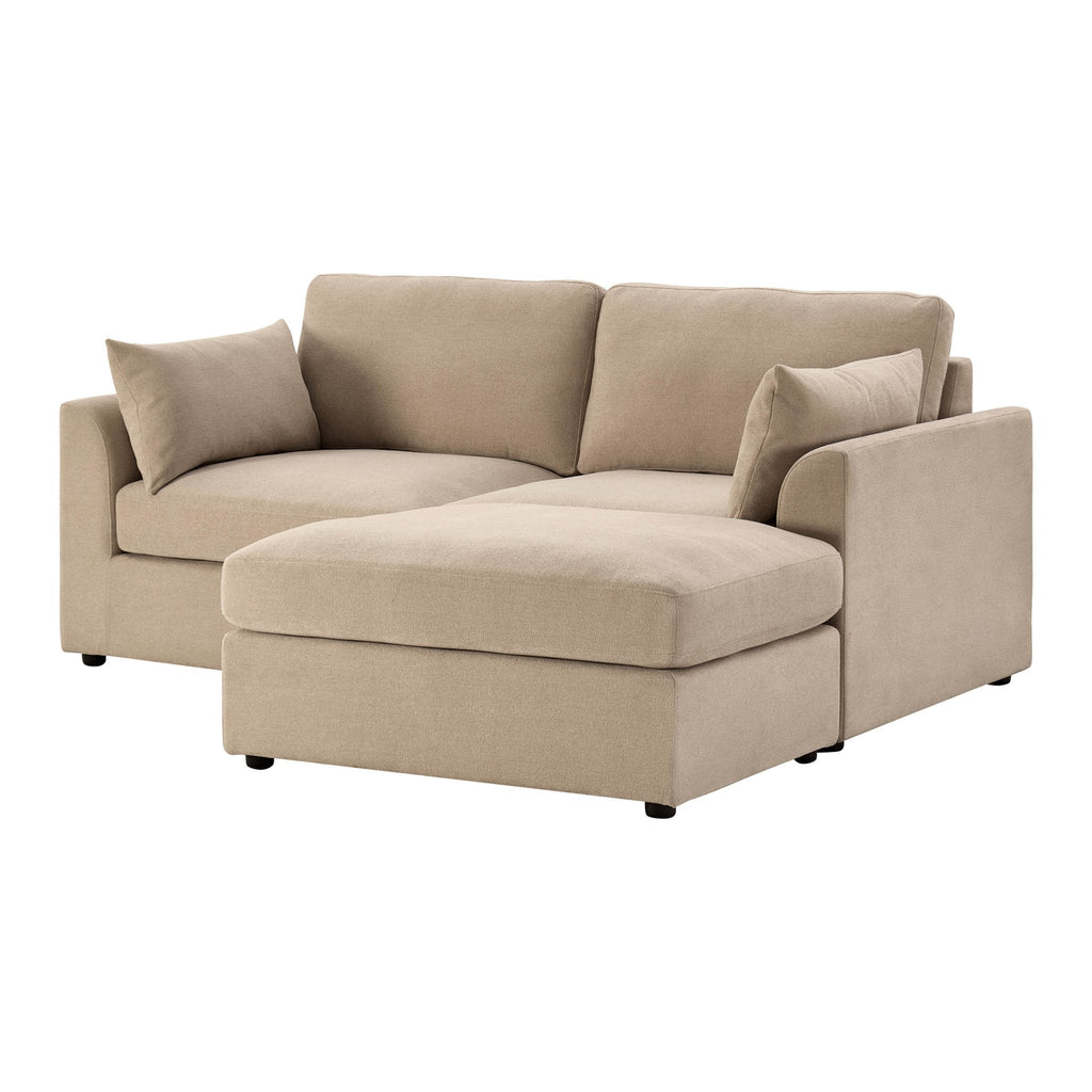 Miami Small Chaise Sofa - Chenille Oatmeal — view 3