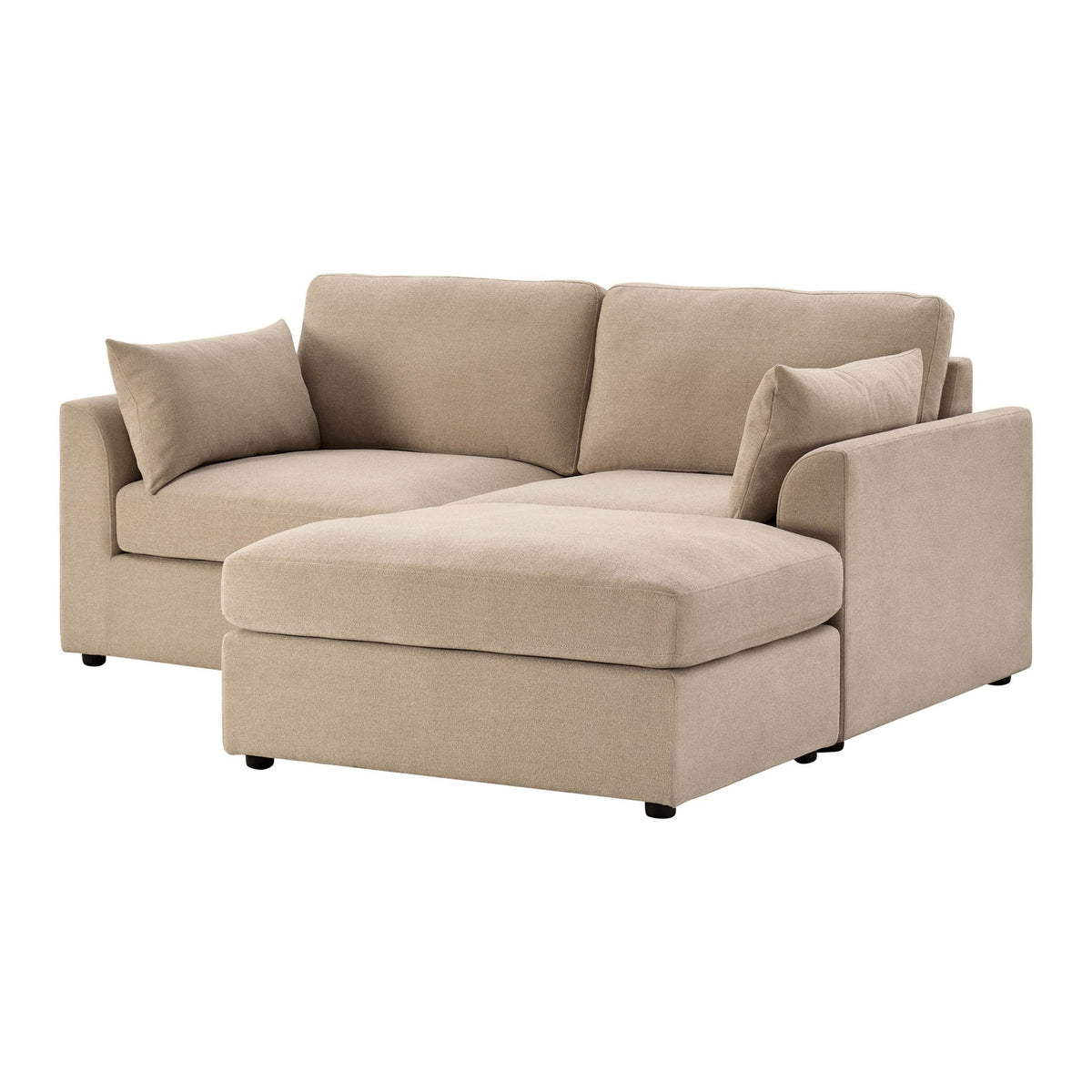 Miami Small Chaise Sofa - Chenille Oatmeal — view 3