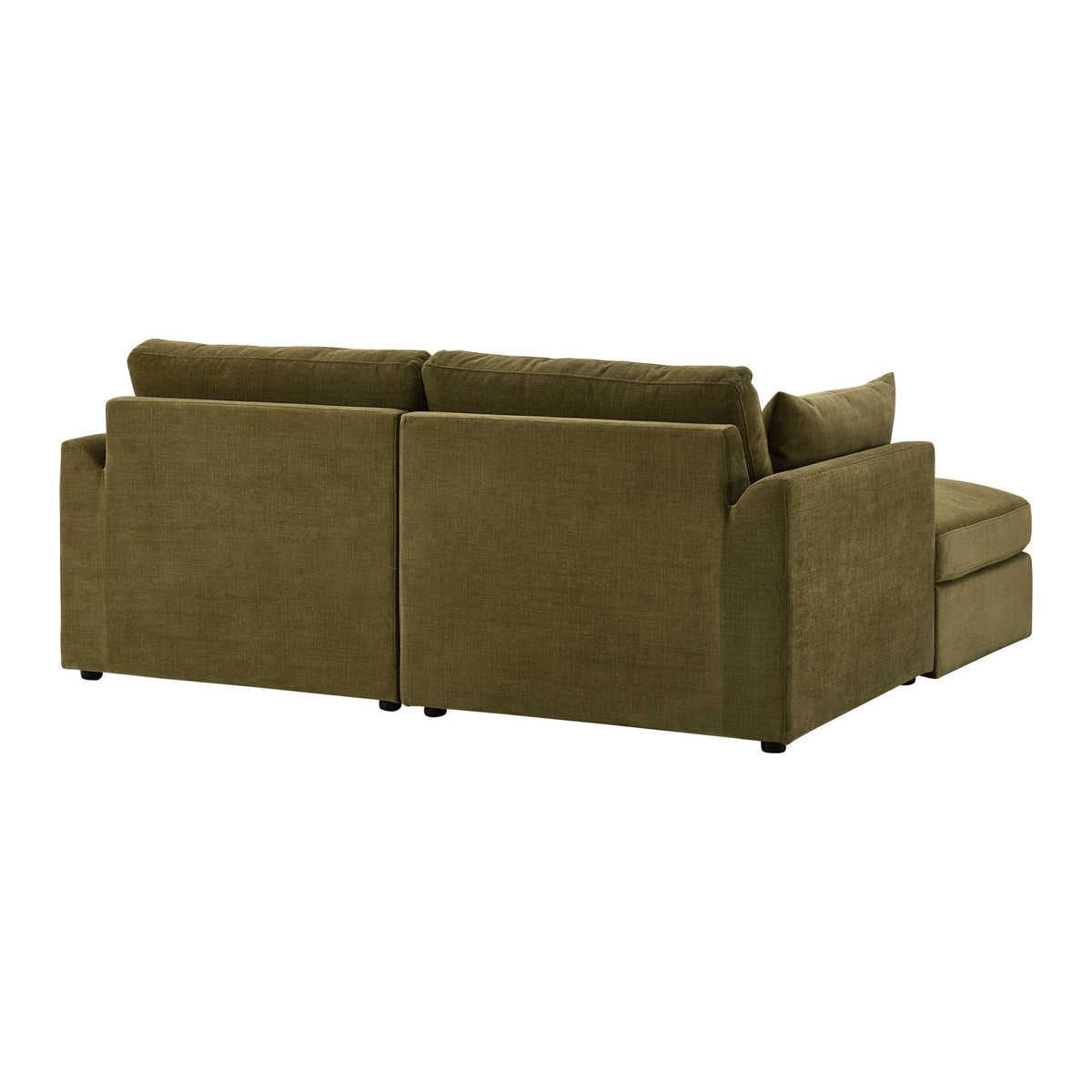 Miami Small Chaise Sofa - Chenille Olive — view 5