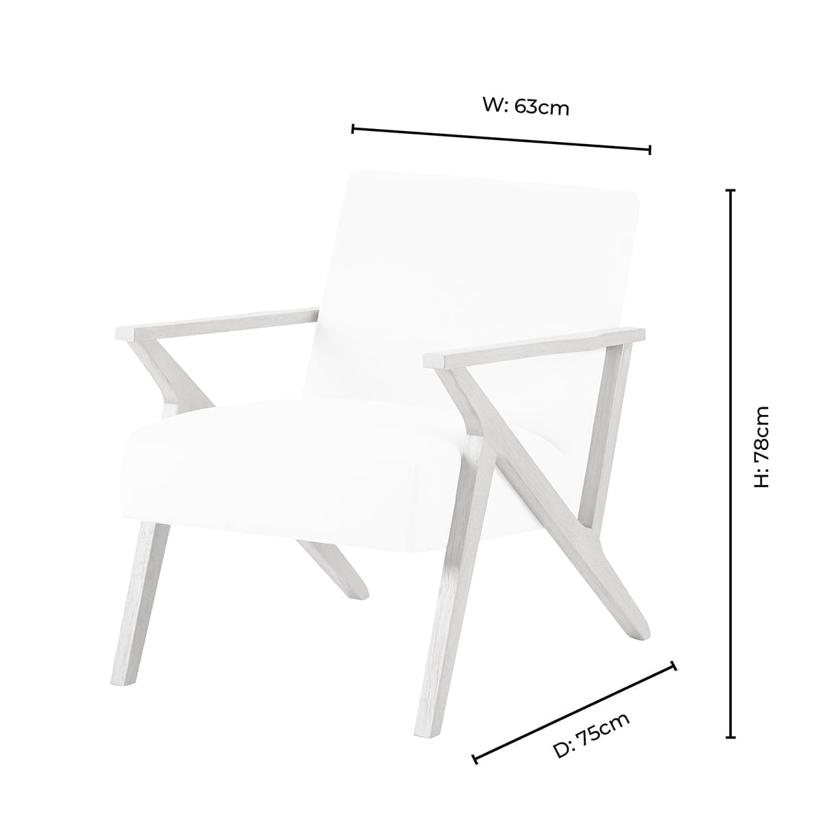Nyla Accent Chair - Cream Linen — view 8
