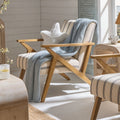Nyla Accent Chair - Blue Stripe — armchair from 2nd Time Around