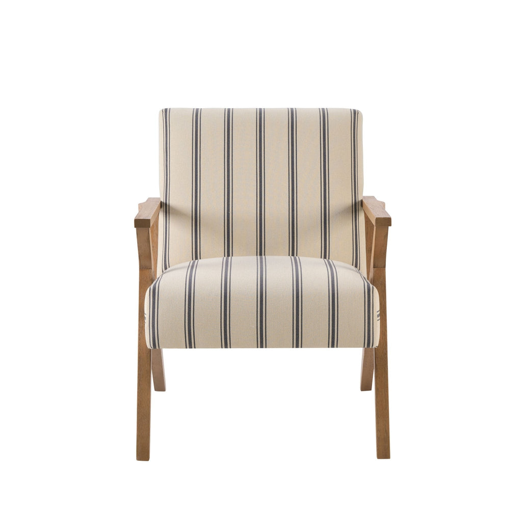 Nyla Accent Chair - Blue Stripe — view 3