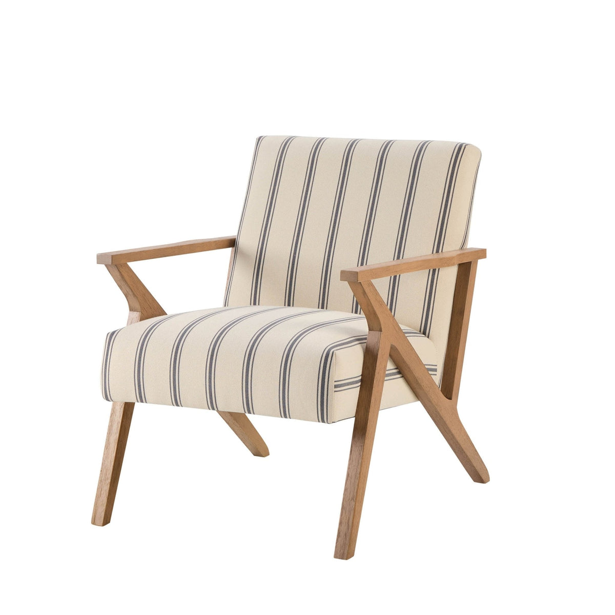 Nyla Accent Chair - Blue Stripe — view 4