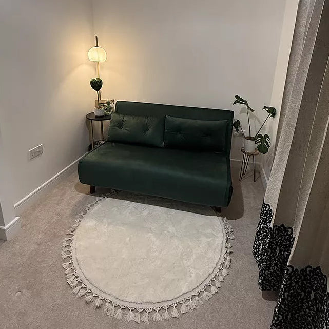 Una 2 Seater Double Sofa Bed - Green Velvet — view 6