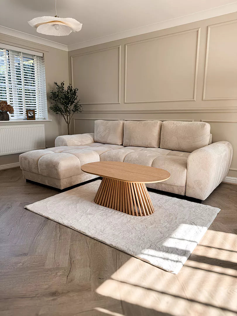 Willow Whitewash Oval Coffee Table — view 5