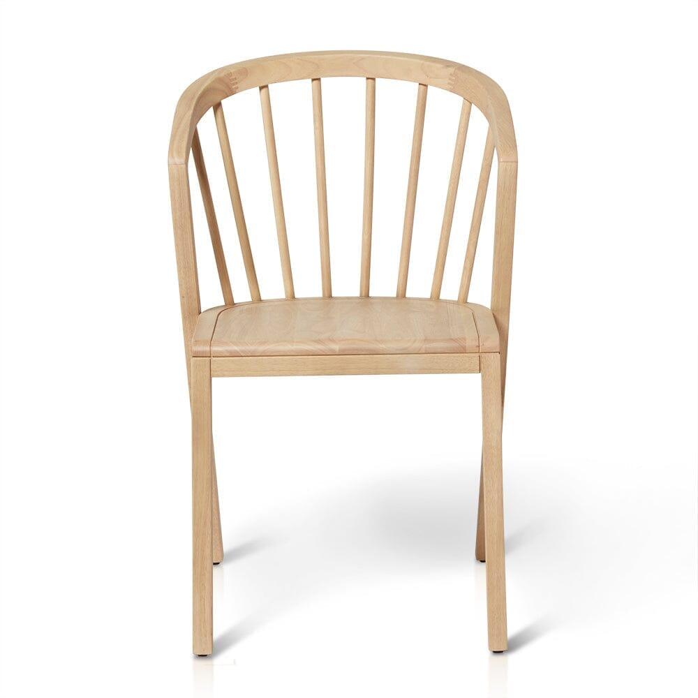 OUTLET - Mabel Pale Oak Wooden Spindle Dining Chairs - Set of 2 — view 2