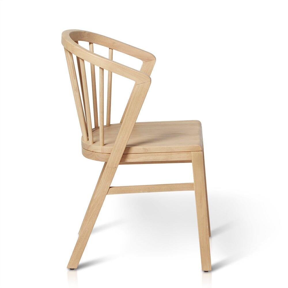 OUTLET - Mabel Pale Oak Wooden Spindle Dining Chairs - Set of 2 — view 3