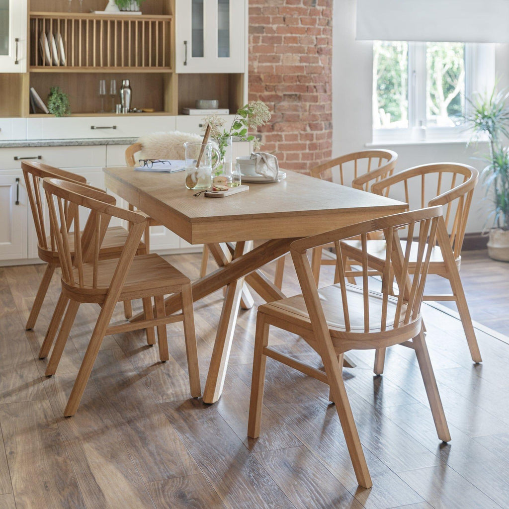 OUTLET - Mabel Oak Wooden Spindle Dining Chairs - Set of 2 — dining chair from 2nd Time Around