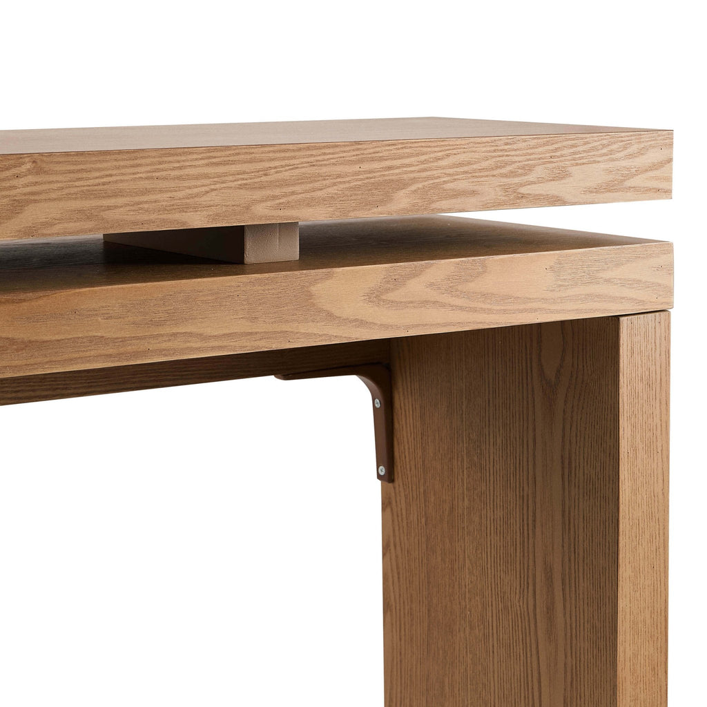Penny Ash Console Table - Medium Wood — view 6
