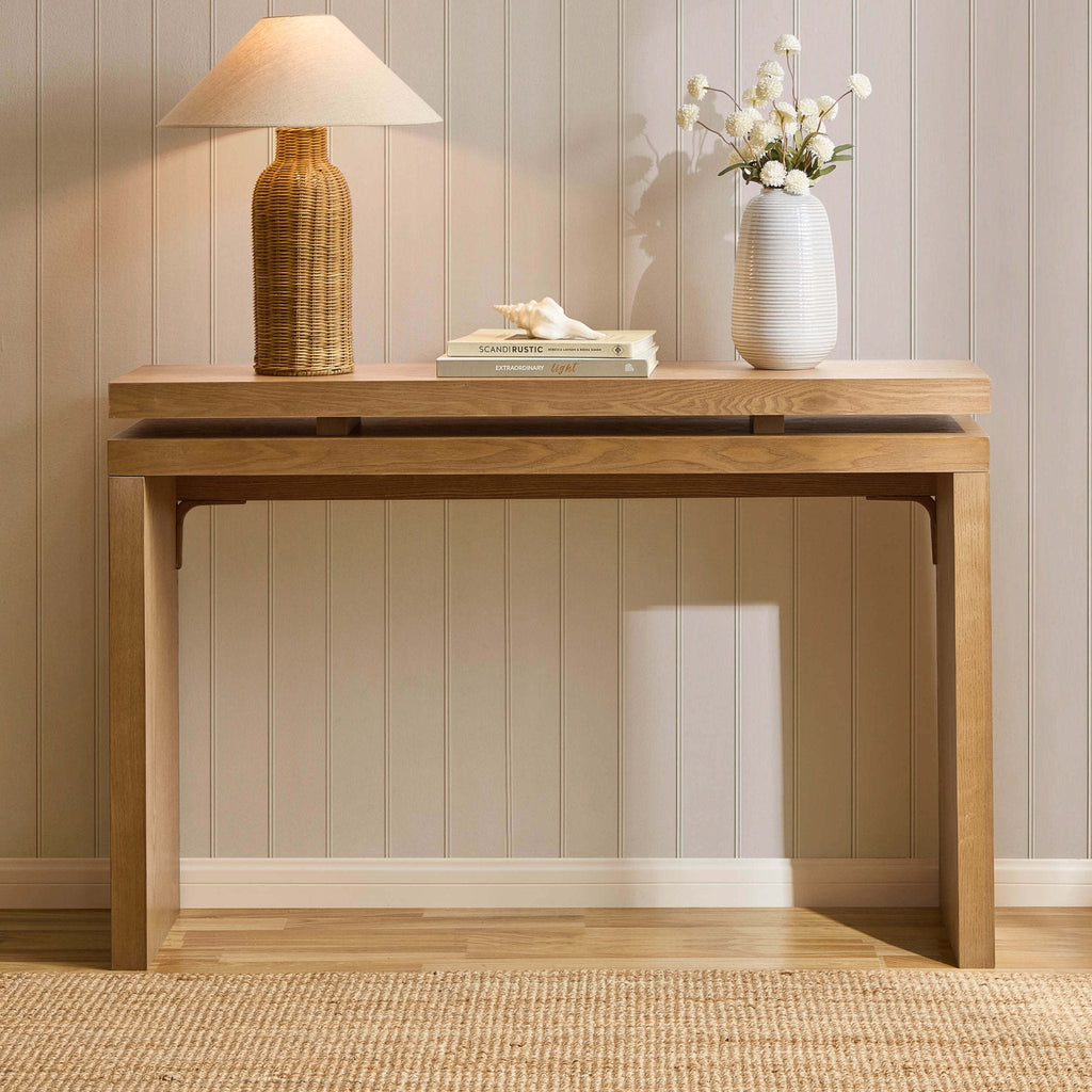 Penny Ash Console Table - Medium Wood — side table from 2nd Time Around
