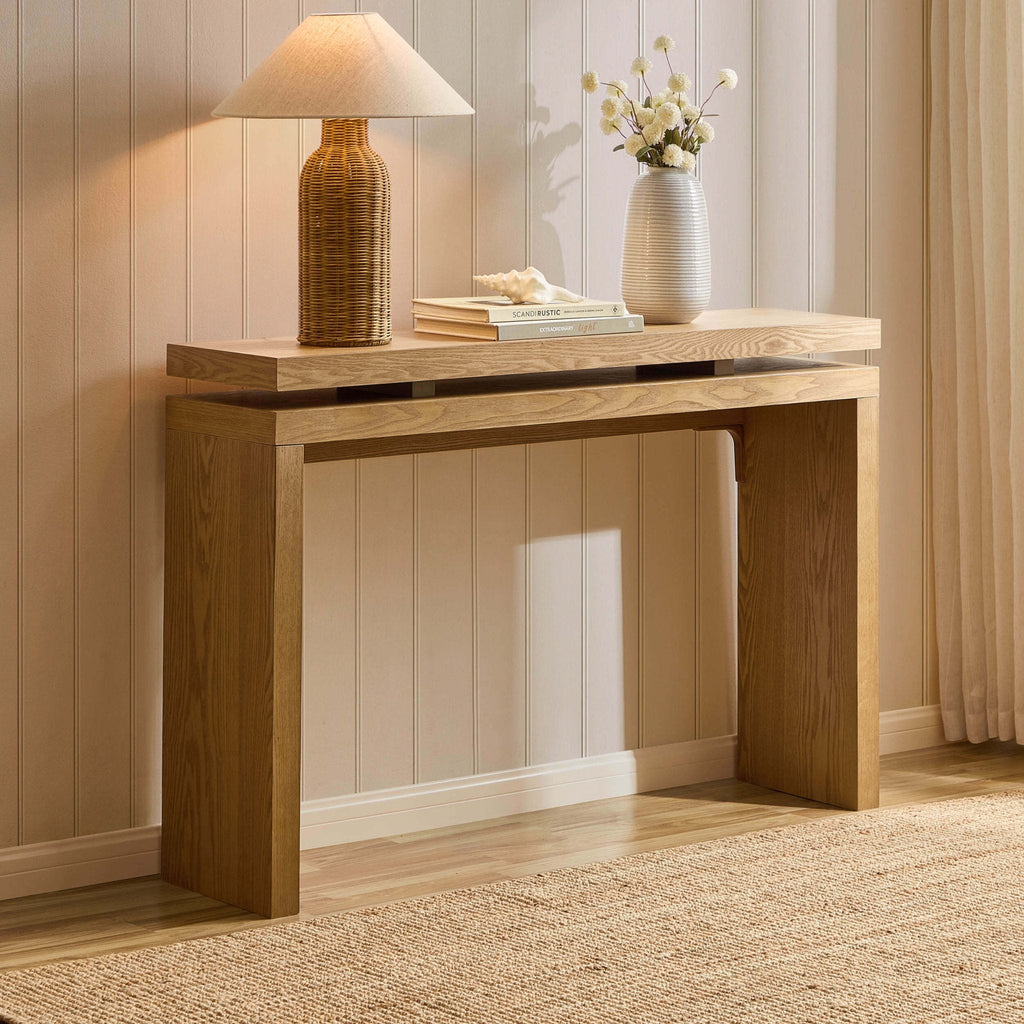 Penny Ash Console Table - Medium Wood — view 2