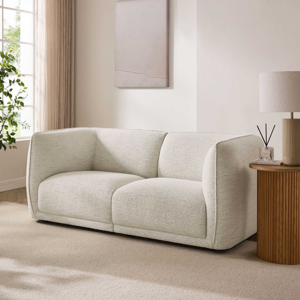 Porto 2 Seater Modular Sofa - Boucle Ivory — corner sofa from 2nd Time Around