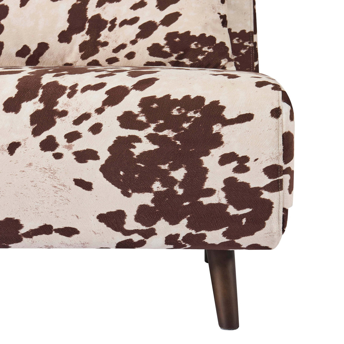 Seattle Double Click Clack Sofa Bed - Brown Cow Print — view 6