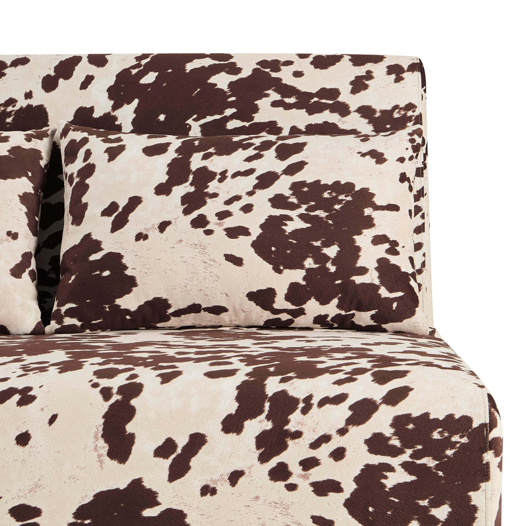 Seattle Double Click Clack Sofa Bed - Brown Cow Print — view 7