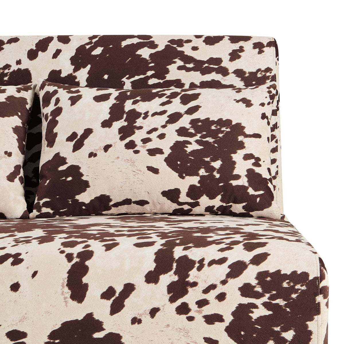 Seattle Double Click Clack Sofa Bed - Brown Cow Print — view 7