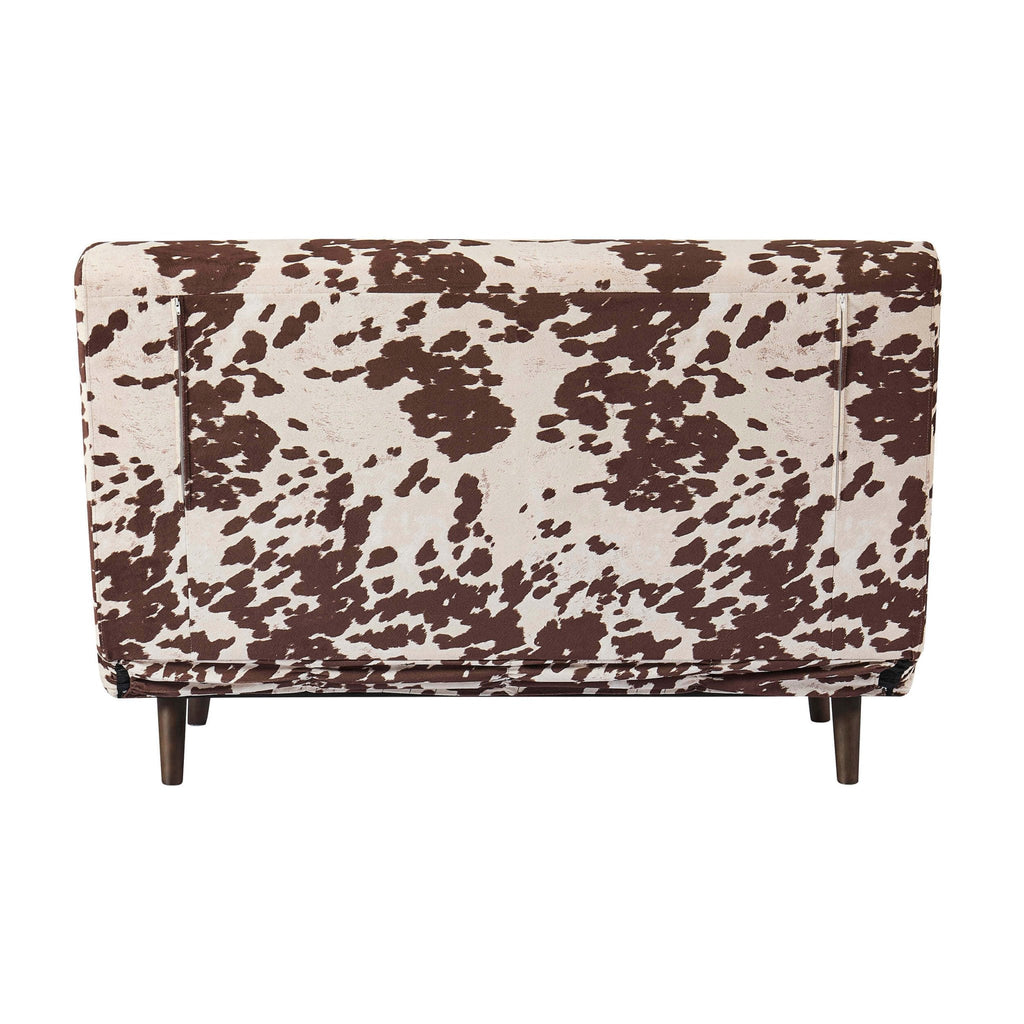Seattle Double Click Clack Sofa Bed - Brown Cow Print — view 5
