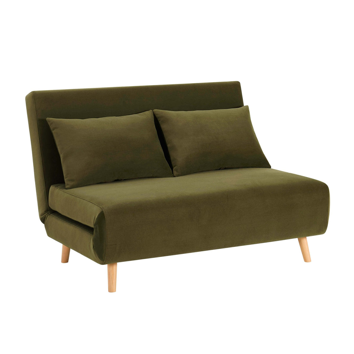 Seattle Double Click Clack Sofa Bed - Muted Moss — view 3