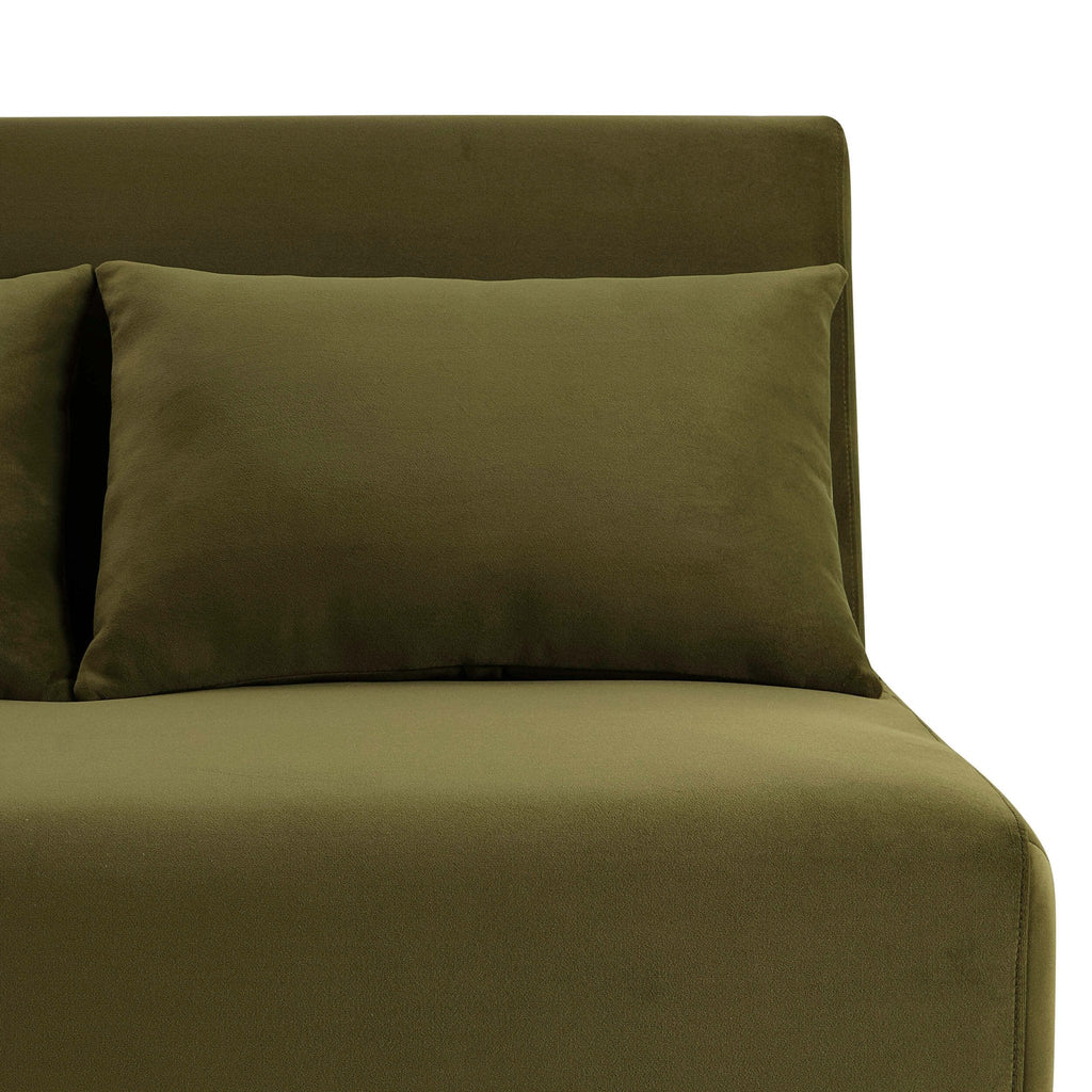 Seattle Double Click Clack Sofa Bed - Muted Moss — view 7
