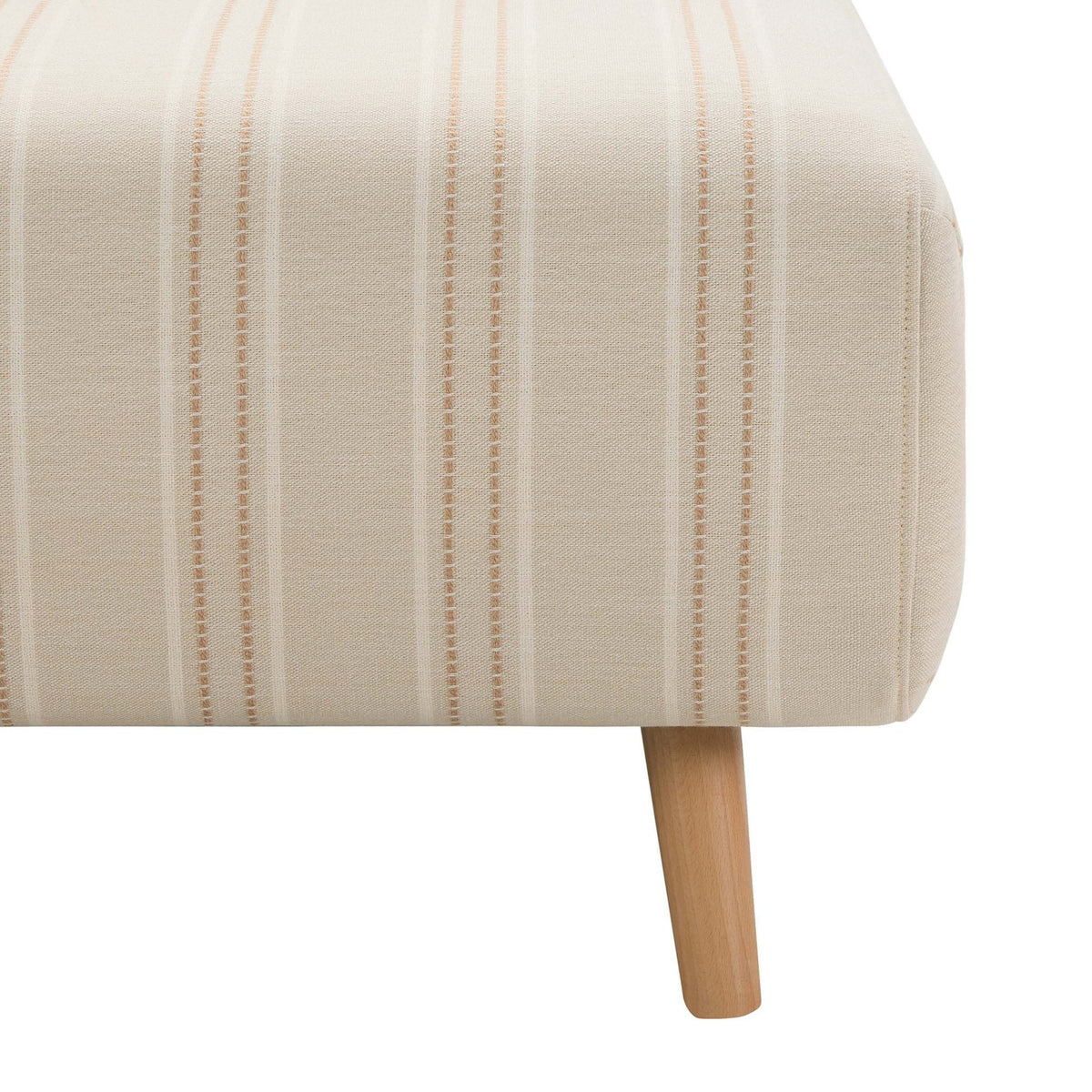 Seattle Double Click Clack Sofa Bed - Natural Stitched Stripe — view 8