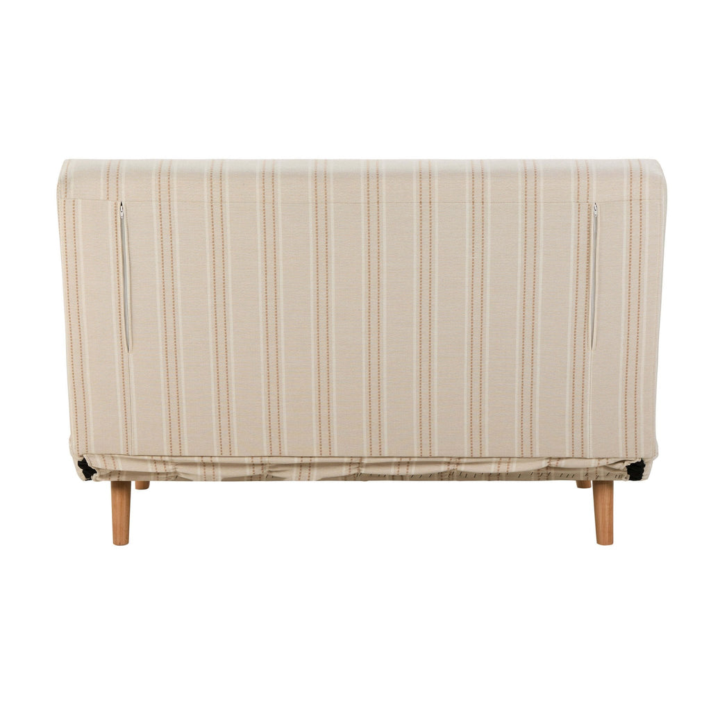 Seattle Double Click Clack Sofa Bed - Natural Stitched Stripe — view 6