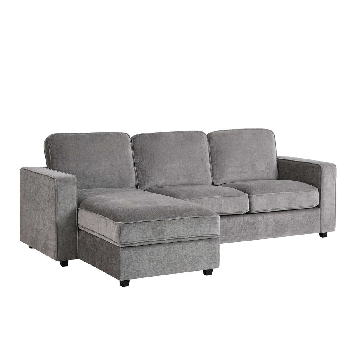 Soho Left Hand Storage Chaise Sofa - Grey — view 3