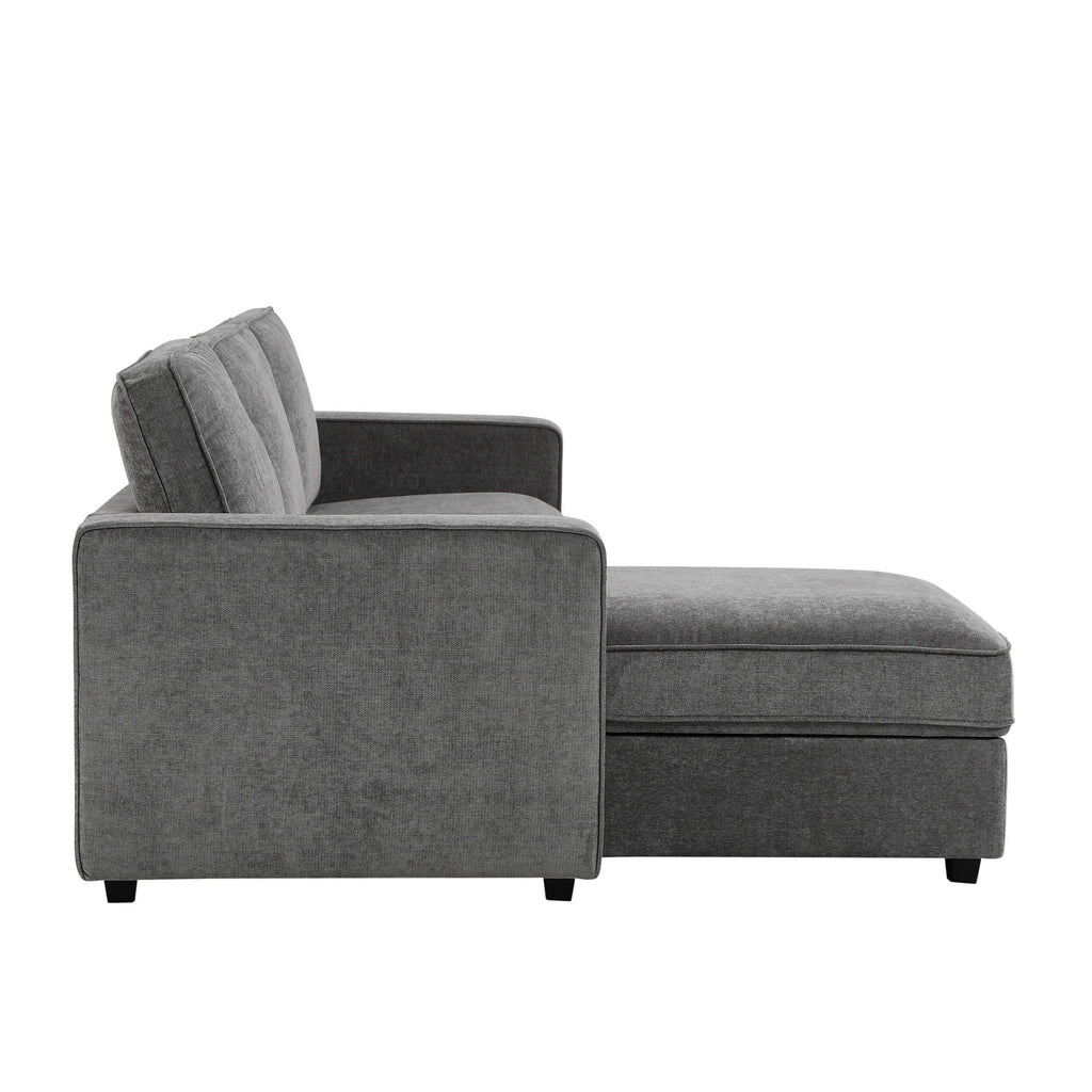 Soho Left Hand Storage Chaise Sofa - Grey — view 5