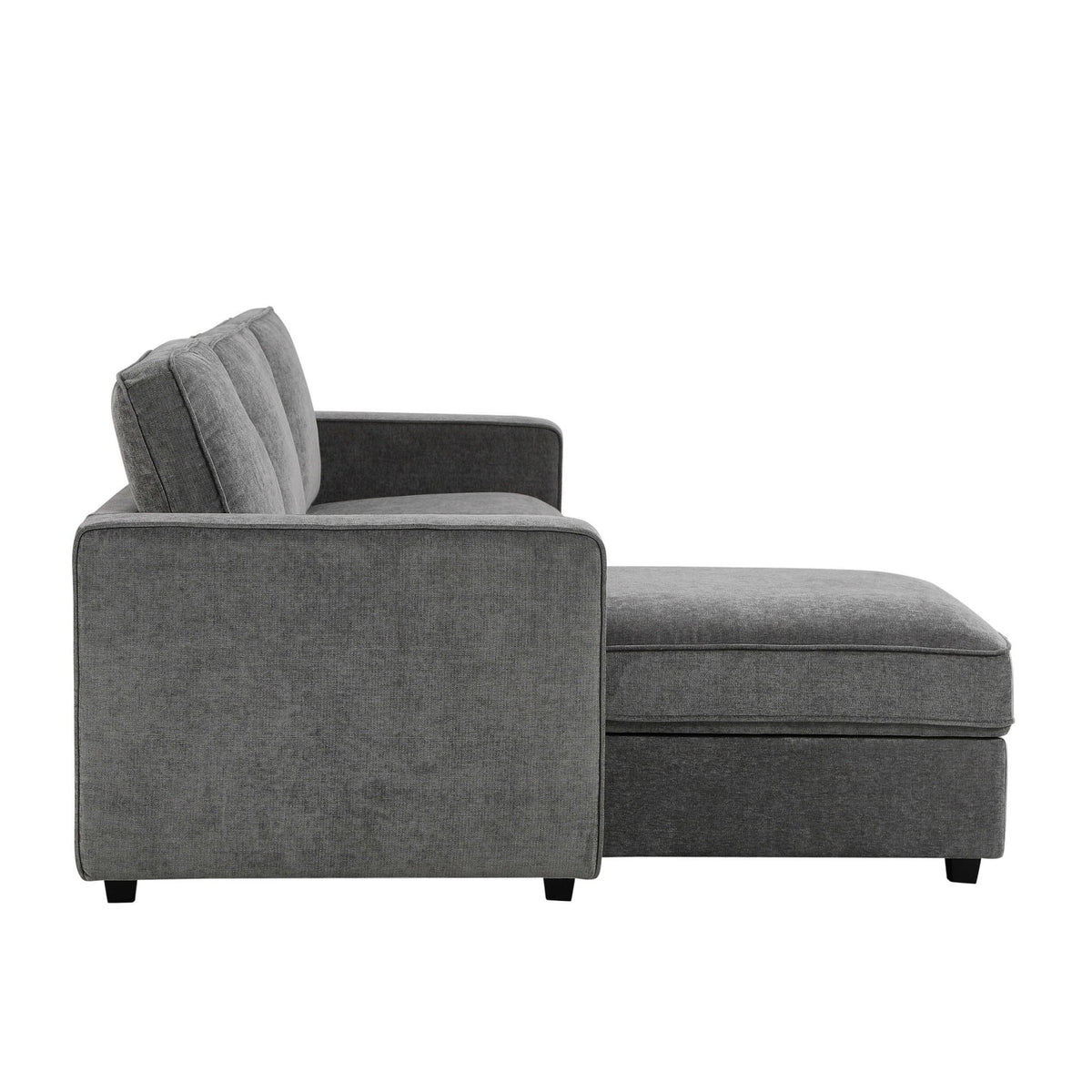 Soho Left Hand Storage Chaise Sofa - Grey — view 5
