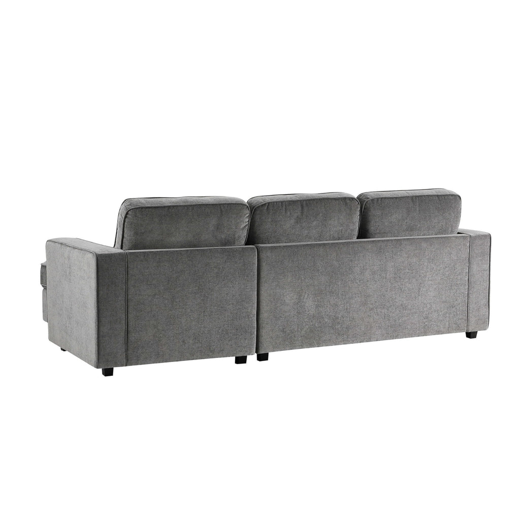 Soho Left Hand Storage Chaise Sofa - Grey — view 4