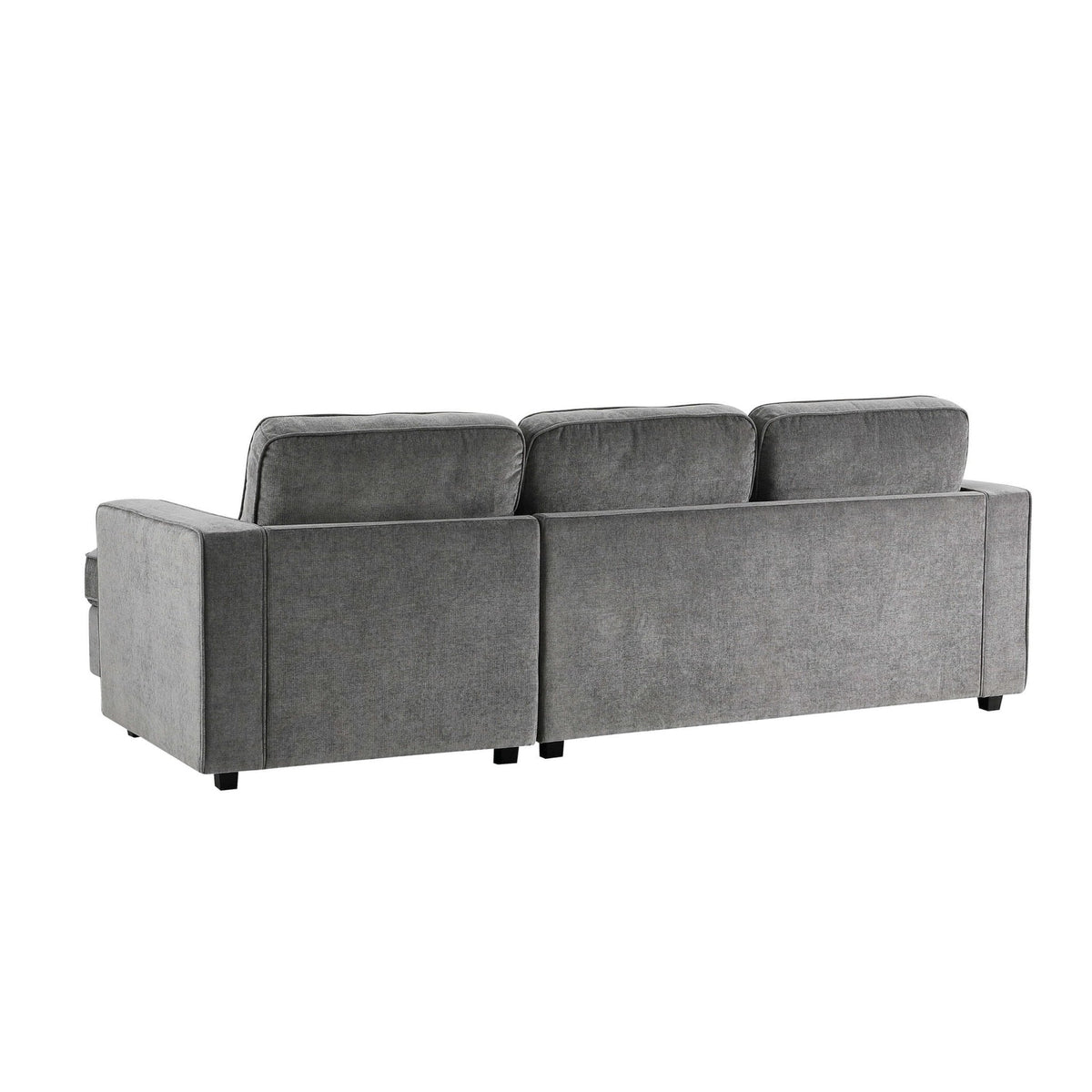 Soho Left Hand Storage Chaise Sofa - Grey — view 4